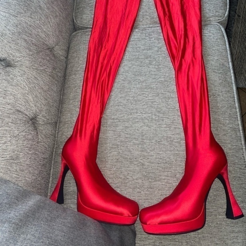 New Jeffrey Campbell Pantalones Platform Boots Size 10 - Picture 8 of 12